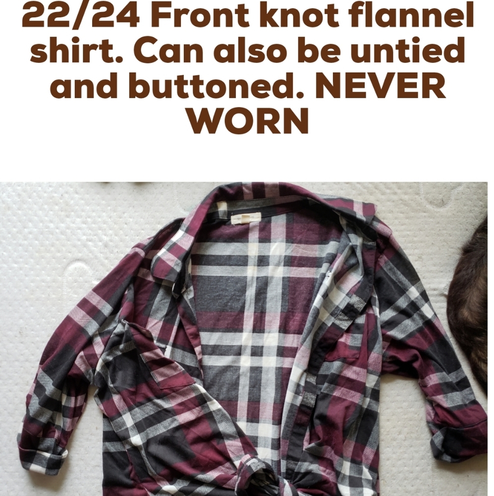 Plus Size Flannel Button Down